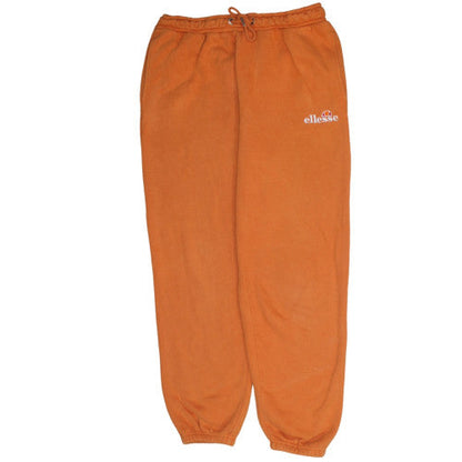 Additional front view of Ellesse women’s orange fleece sweatpants, size UK 10, regular fit