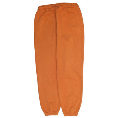 Brand and care label for Ellesse women’s orange fleece sweatpants, size UK 10, regular fit