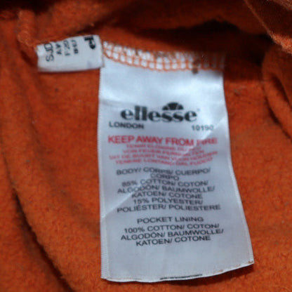 Additional view of Ellesse women’s orange fleece sweatpants, size UK 10, regular fit