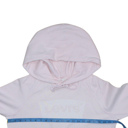 Levi's Women Pink Pullover Hoodie Size S Cotton Regular Fit