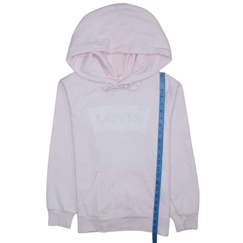 Levi's Women Pink Pullover Hoodie Size S Cotton Regular Fit