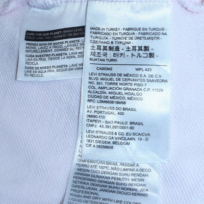 Levi's Women Pink Pullover Hoodie Size S Cotton Regular Fit