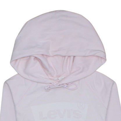 Levi's Women Pink Pullover Hoodie Size S Cotton Regular Fit