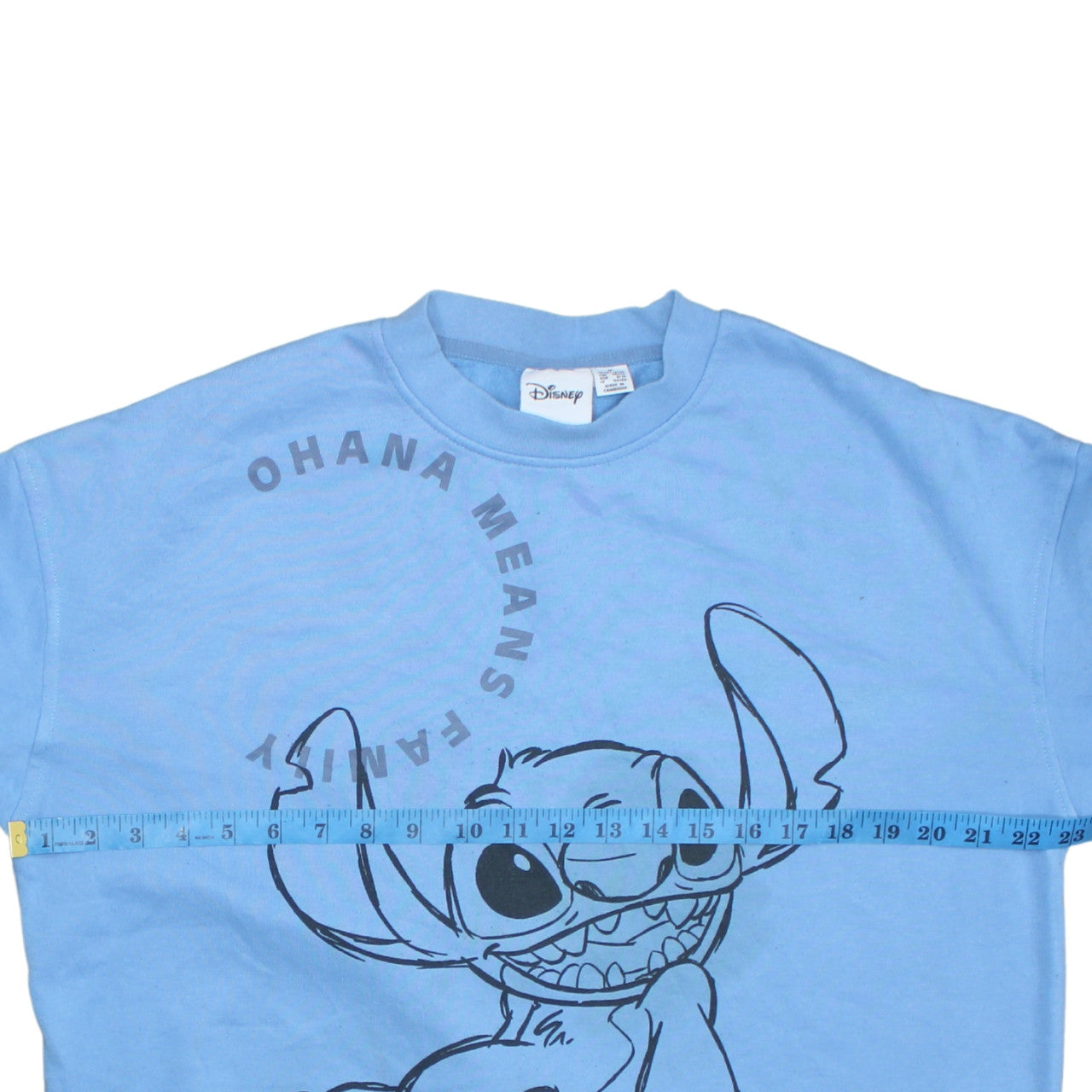 Disney Women Blue Stitch Graphic Pullover Sweatshirt Size M 12/14