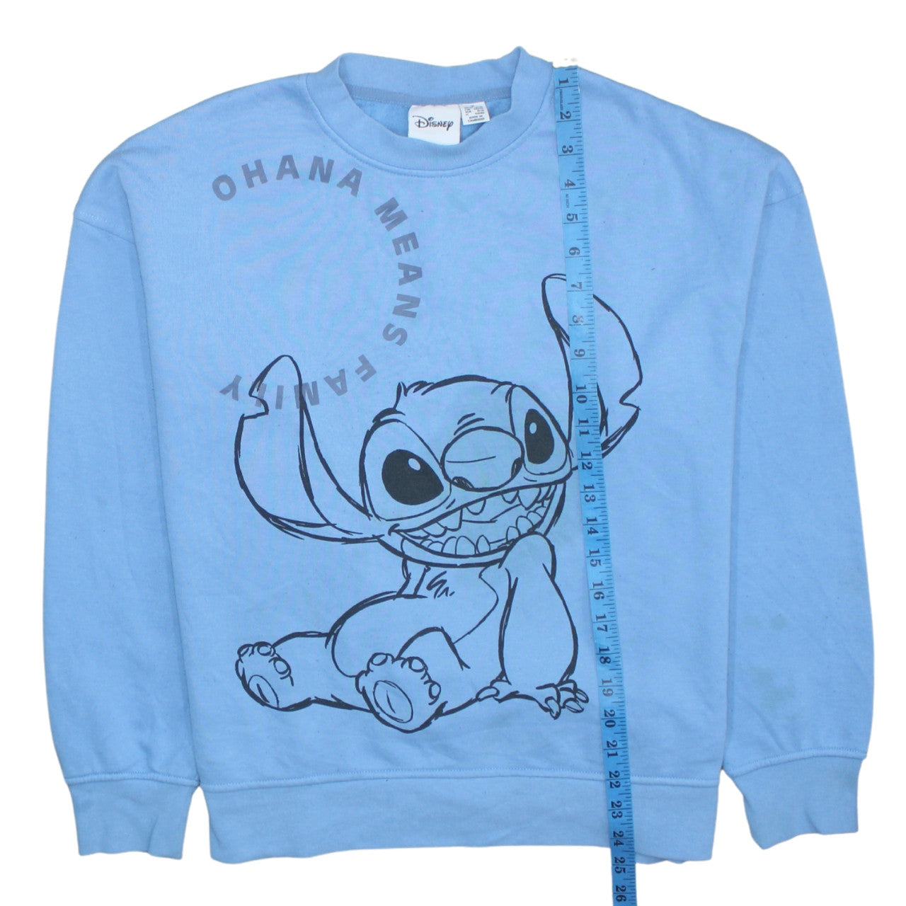 Disney Women Blue Stitch Graphic Pullover Sweatshirt Size M 12/14