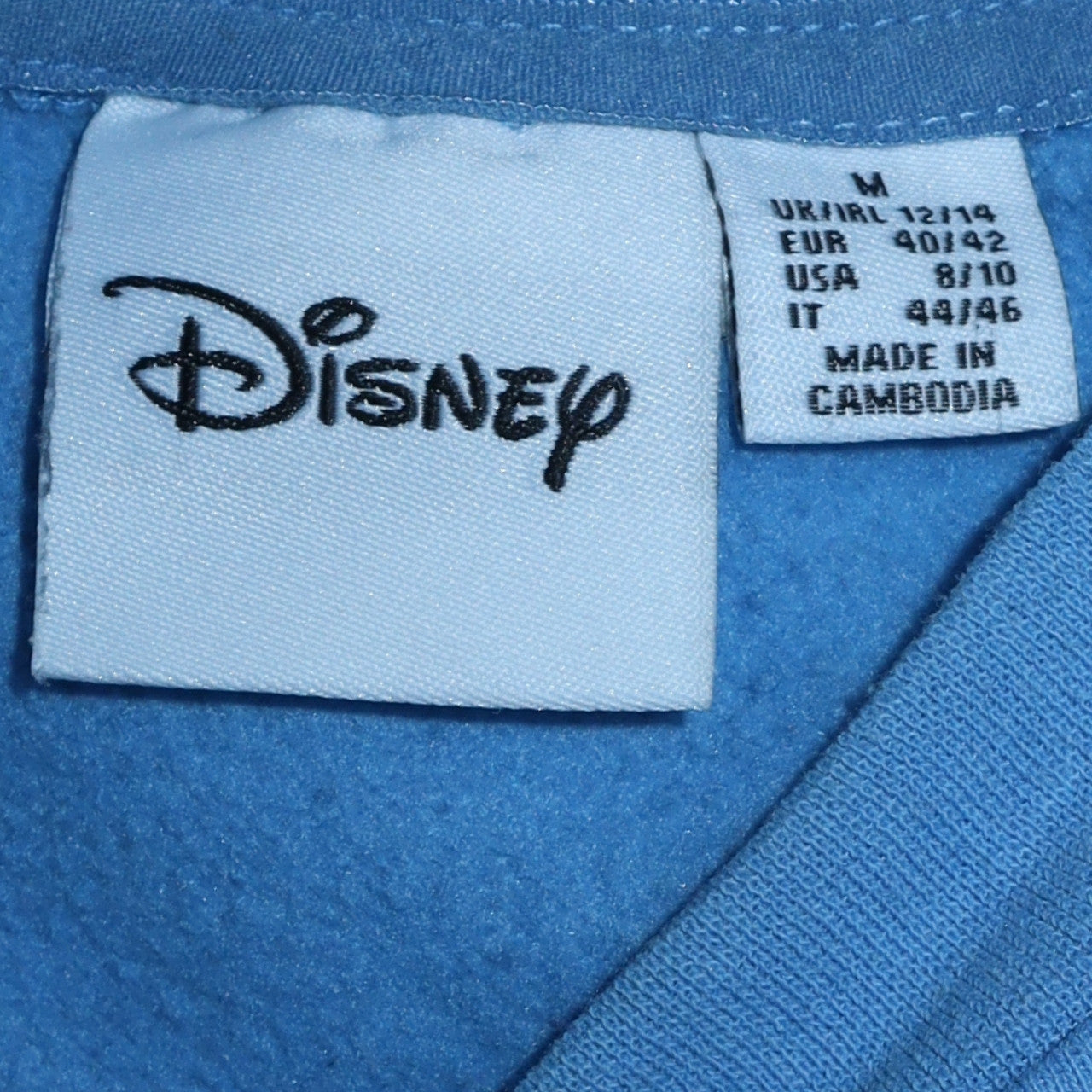 Disney Women Blue Stitch Graphic Pullover Sweatshirt Size M 12/14