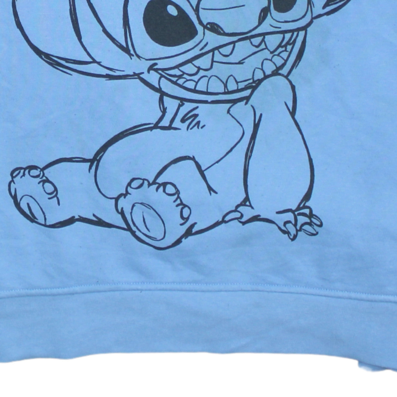Disney Women Blue Stitch Graphic Pullover Sweatshirt Size M 12/14