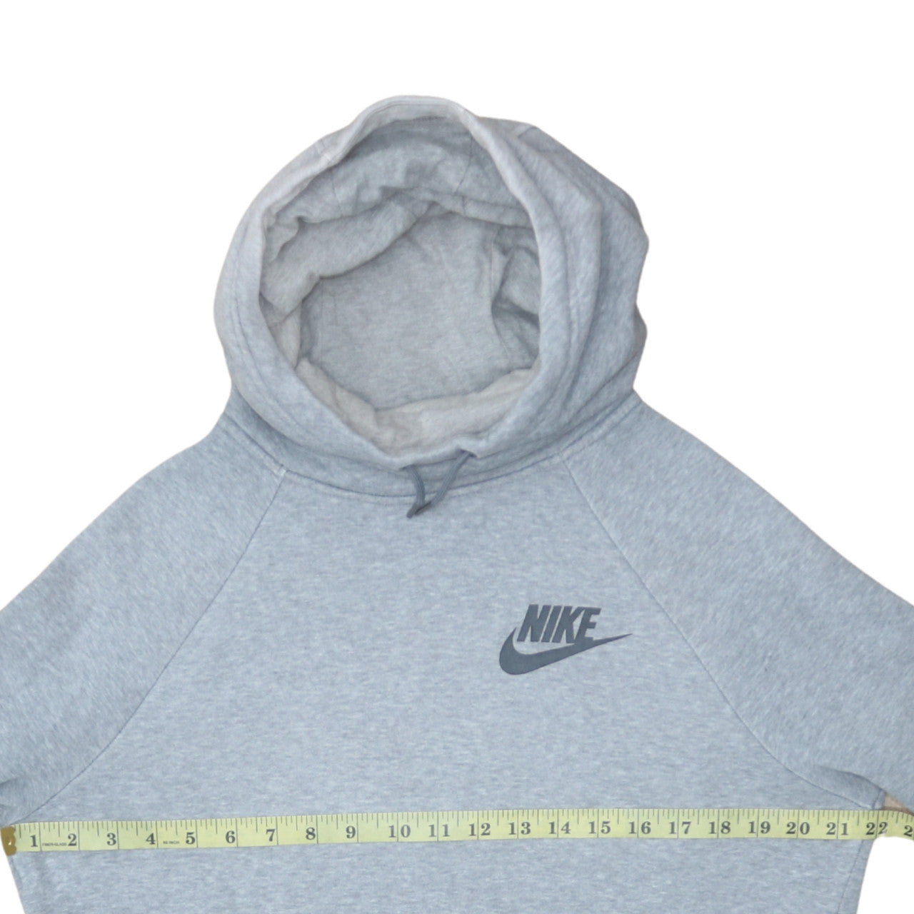 Nike Men's Grey Pullover Hoodie M Regular Fit Fleece Sweatshirt