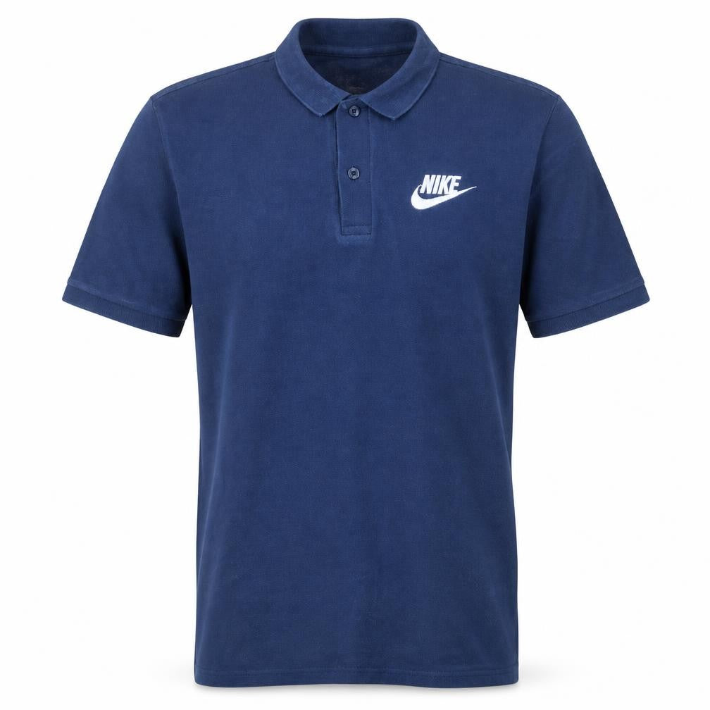 Nike Men's Blue Cotton Polo Shirt Size S Short Sleeve Sportswear