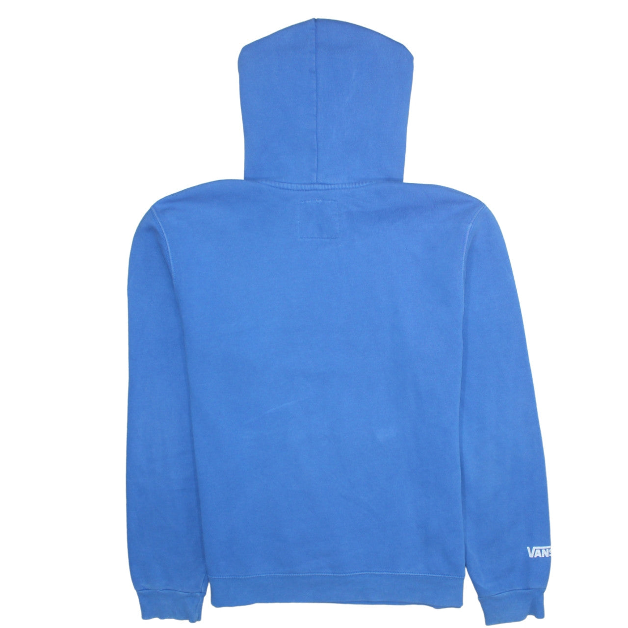 Vans Men's Blue Pullover Hoodie Small Logo Graphic Cotton Blend