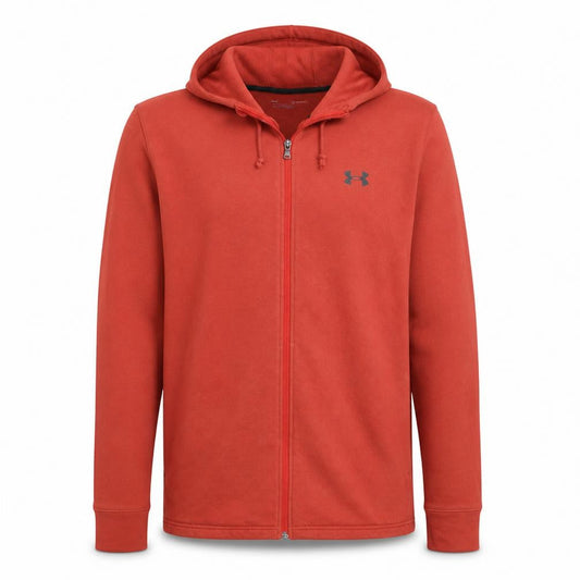 Under Armour Men's Red XL Full Zip Hoodie Cotton Blend