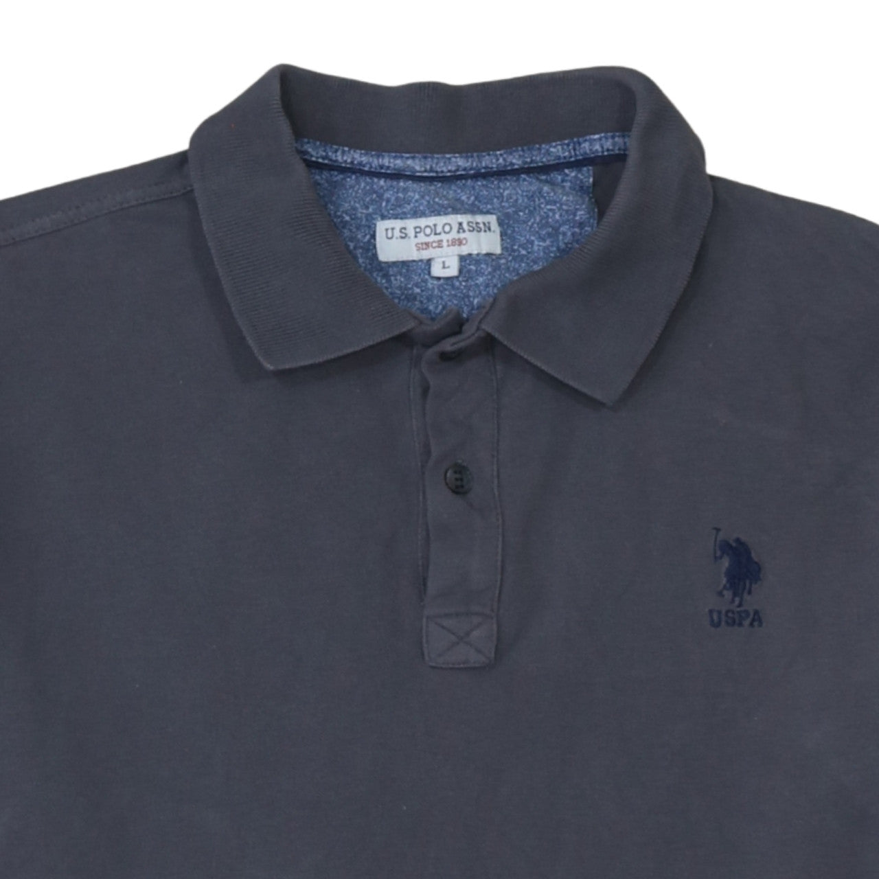 U.S. Polo Assn. Men's Blue L Cotton Polo Shirt Classic Fit