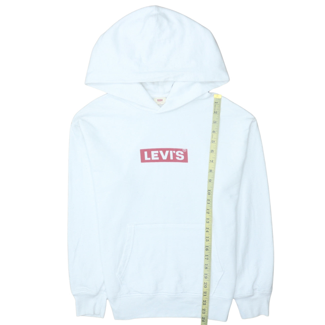 Levi's Womens White Logo Pullover Hoodie XS Cotton Casual