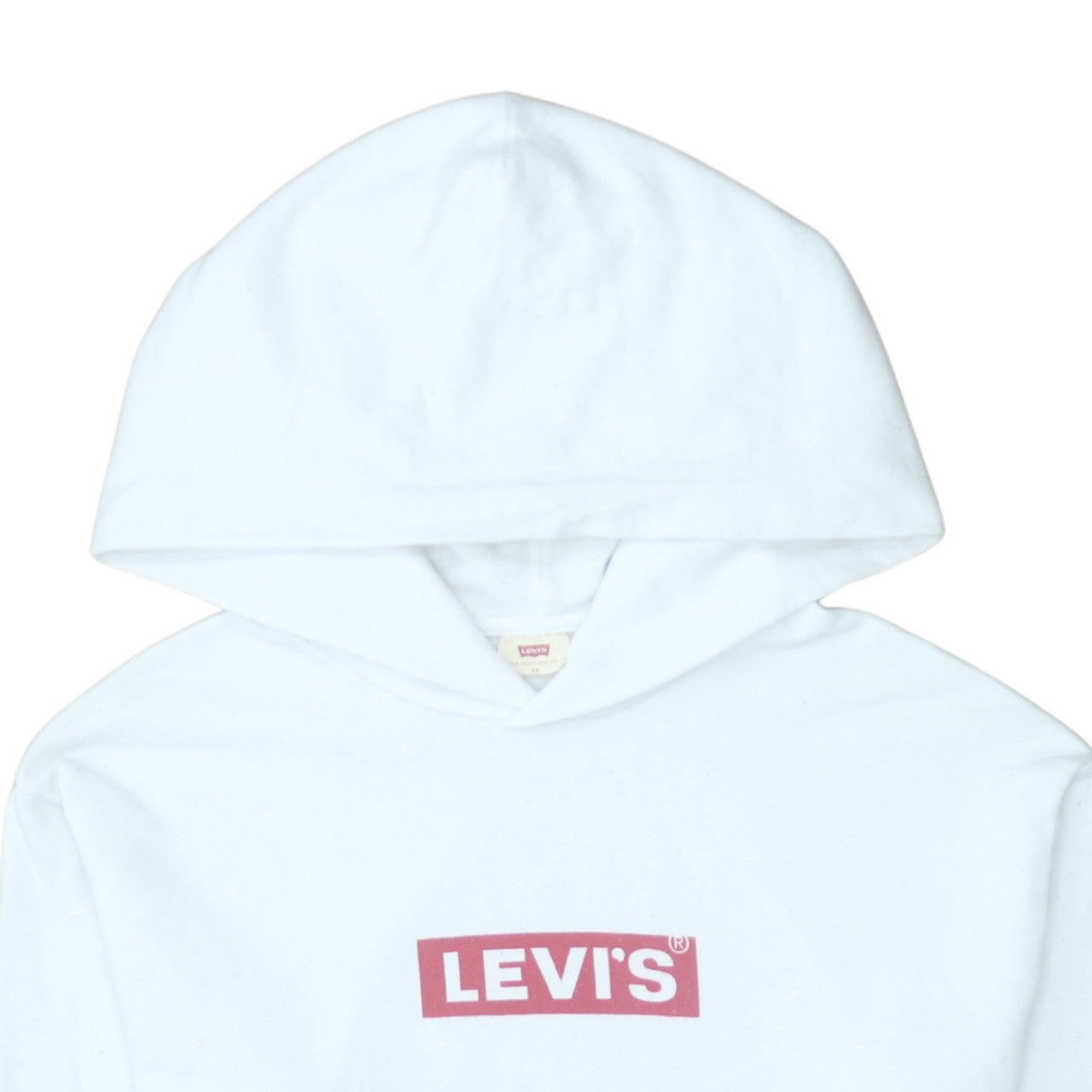 Levi's Womens White Logo Pullover Hoodie XS Cotton Casual