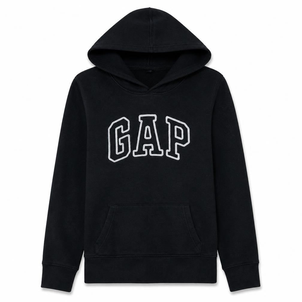 Gap Womens Black Pullover Hoodie Size M Cotton Blend Casual