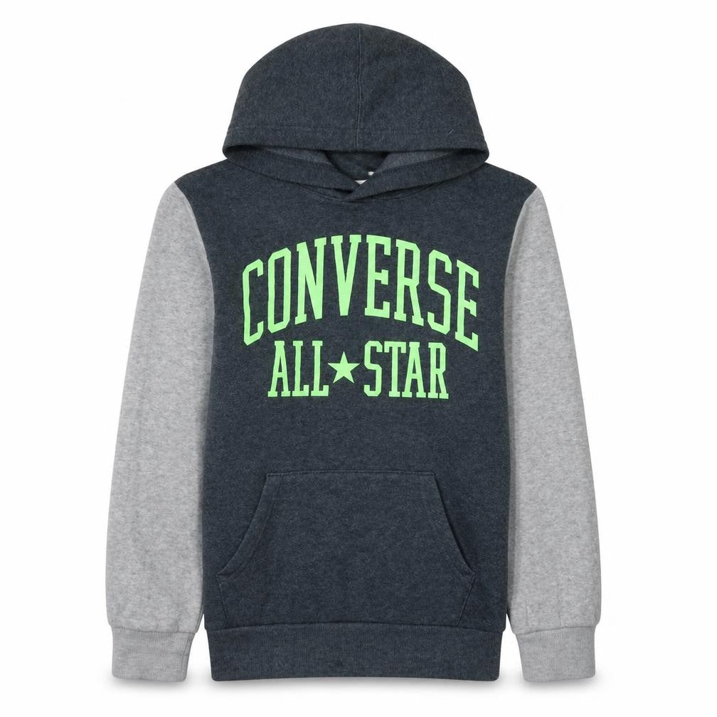 Converse Boys Charcoal & Grey Pullover Hoodie Size 12-13 Years All Star Print