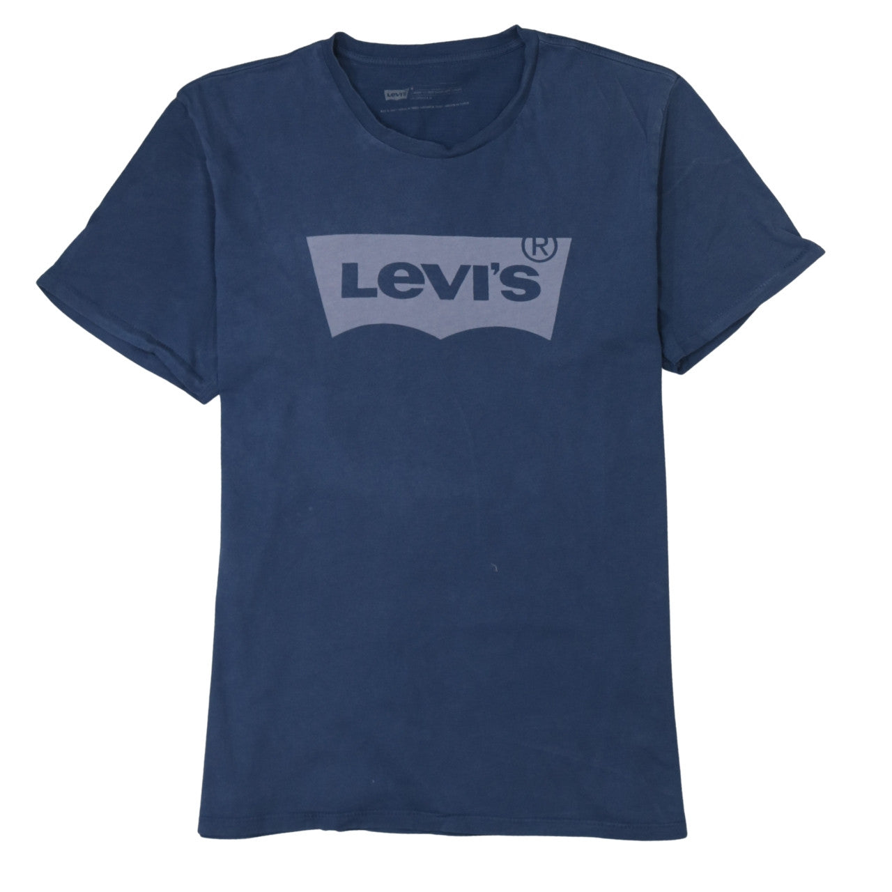 Levi's Men's Blue Graphic Logo Crew Neck Cotton T-Shirt Size M