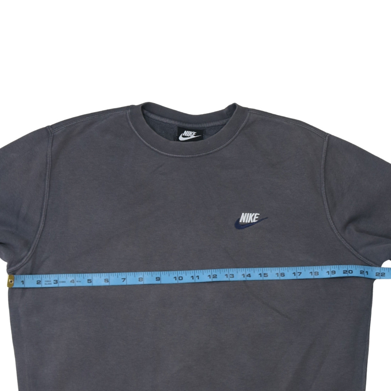 Nike Men's Grey Pullover Sweatshirt M Regular Fit Crew Neck