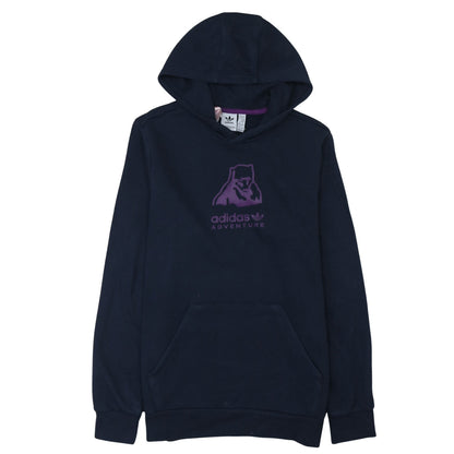 Additional front view of Adidas boys’ navy adventure pullover hooded sweatshirt xl 15-16 years