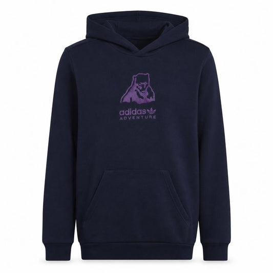 Adidas Boys Navy Adventure Pullover Hooded Sweatshirt XL 15-16 Years