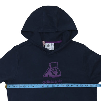 Back view of Adidas boys’ navy adventure pullover hooded sweatshirt xl 15-16 years
