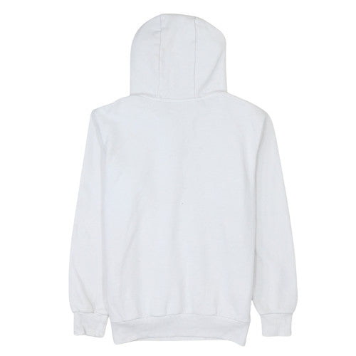 Adidas Girls White Logo Pullover Hoodie 13-14 Years Fleece Cotton Blend