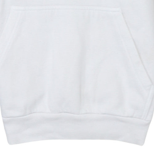 Adidas Girls White Logo Pullover Hoodie 13-14 Years Fleece Cotton Blend