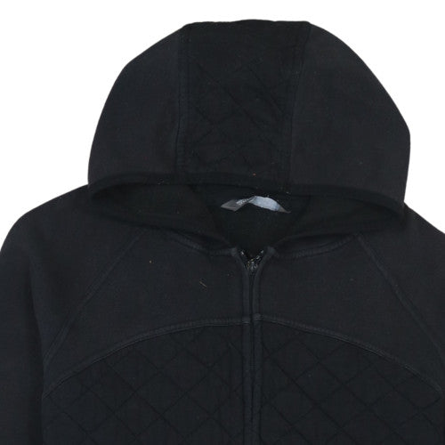 The North Face Womens Black Full Zip Quilted Hoodie XL Cotton Blend
