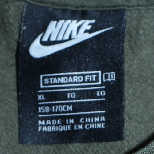 Nike Boys Green XL Sweatshirt Crew Neck Standard Fit Logo Print