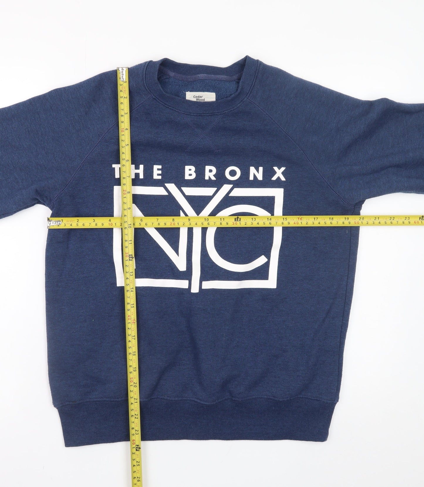 Cedar Wood State Men's Blue NYC Graphic Pullover Sweatshirt Size M