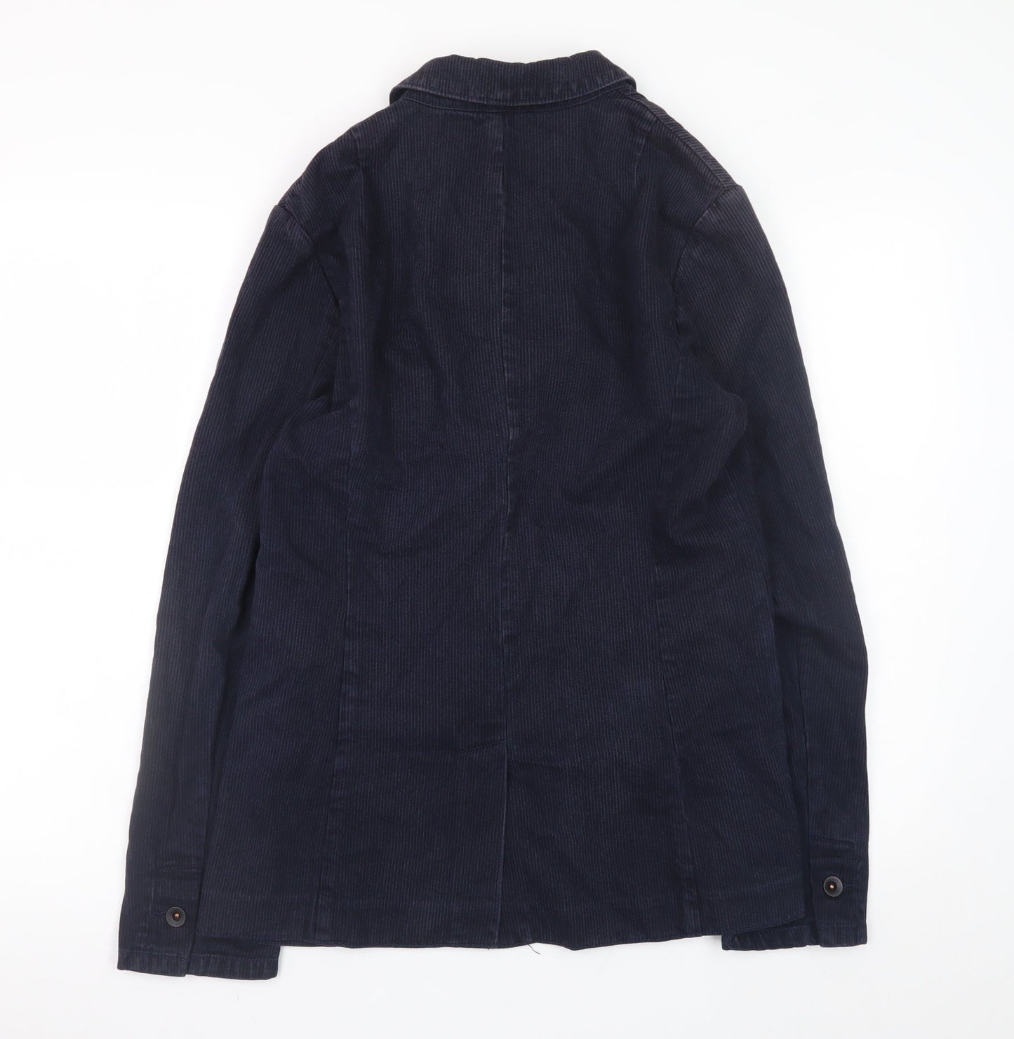 Banana Republic Women's Navy Cotton Blazer Size 10 Classic Fit