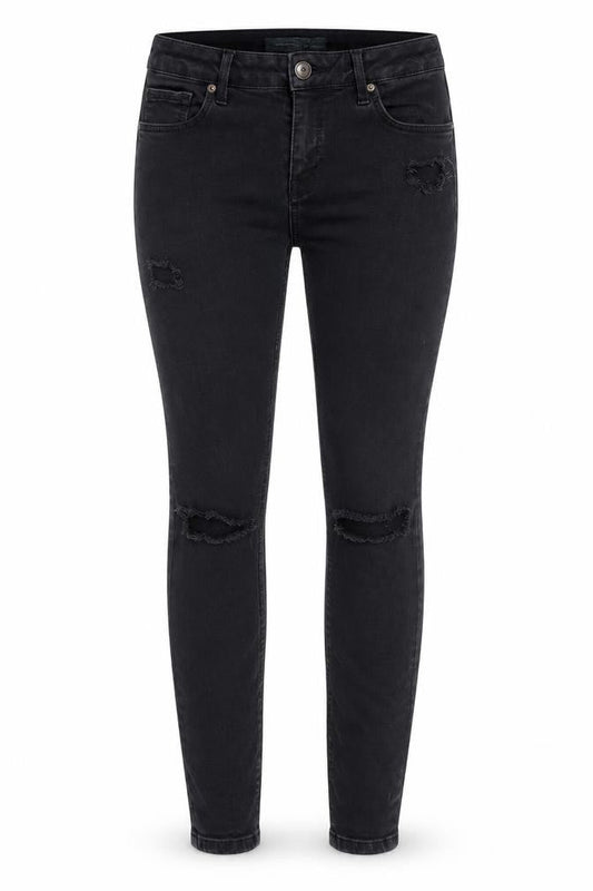 Topshop Moto Women's Black Skinny Distressed Jeans W28 L32