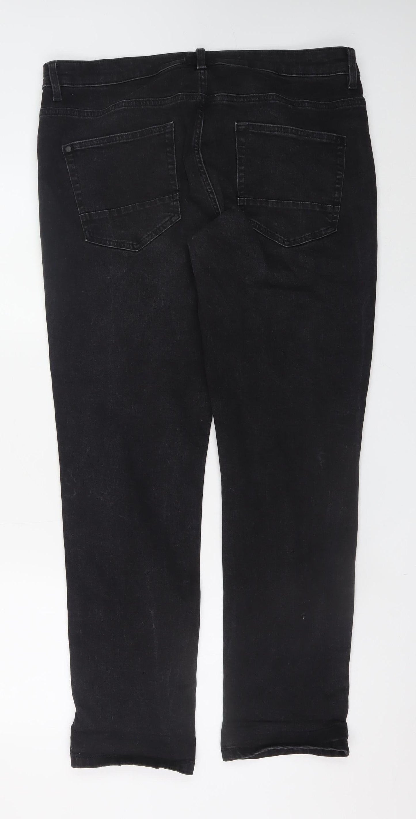 Marks and Spencer Next Mens Black Slim Fit Jeans 36W 31L Denim Classic Style