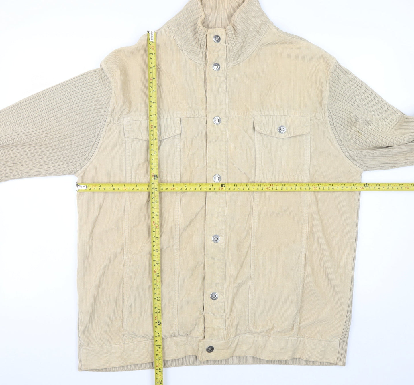 Next Men’s Beige Cotton Corduroy XL Casual Jacket