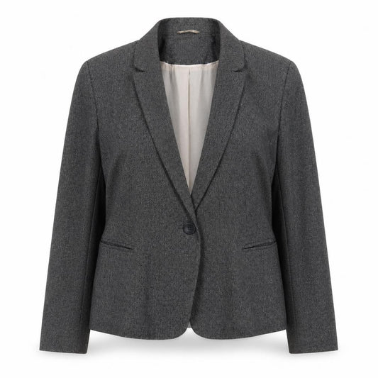 Next Women Grey Blazer Jacket UK 18 Tailored Classic Lined Stretch