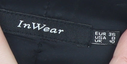 InWear Women's Black Blazer UK 10 Single-Breasted Work Jacket