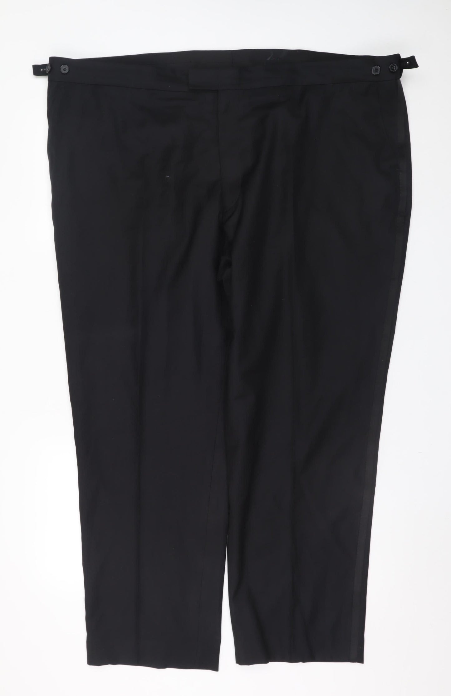 Karl Jackson Men's Black Regular Fit 48in Waist Dress Trousers