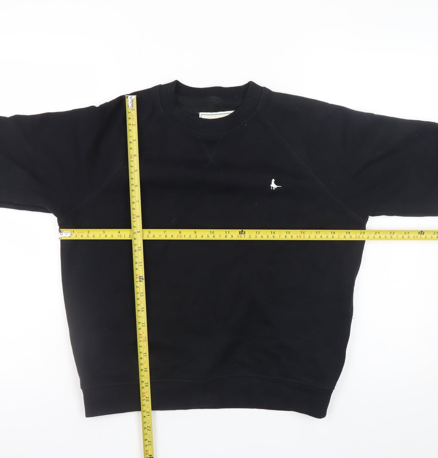 Jack Wills Womens Black Cotton Crew Neck Sweatshirt Size 8