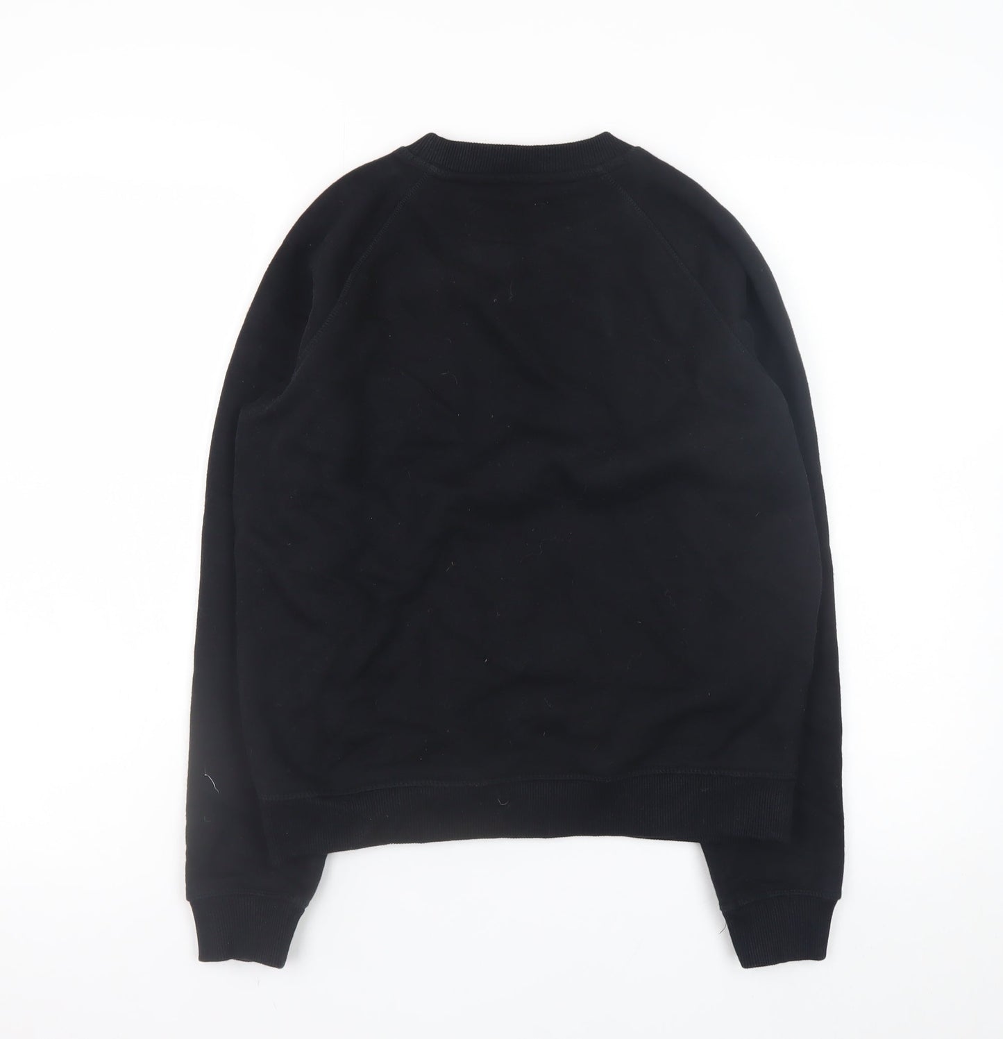 Jack Wills Womens Black Cotton Crew Neck Sweatshirt Size 8
