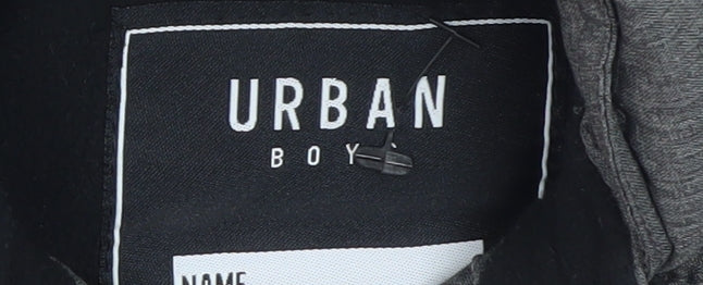 Urban Boy Grey Hooded Padded Bodywarmer Waistcoat Boys 4 Years