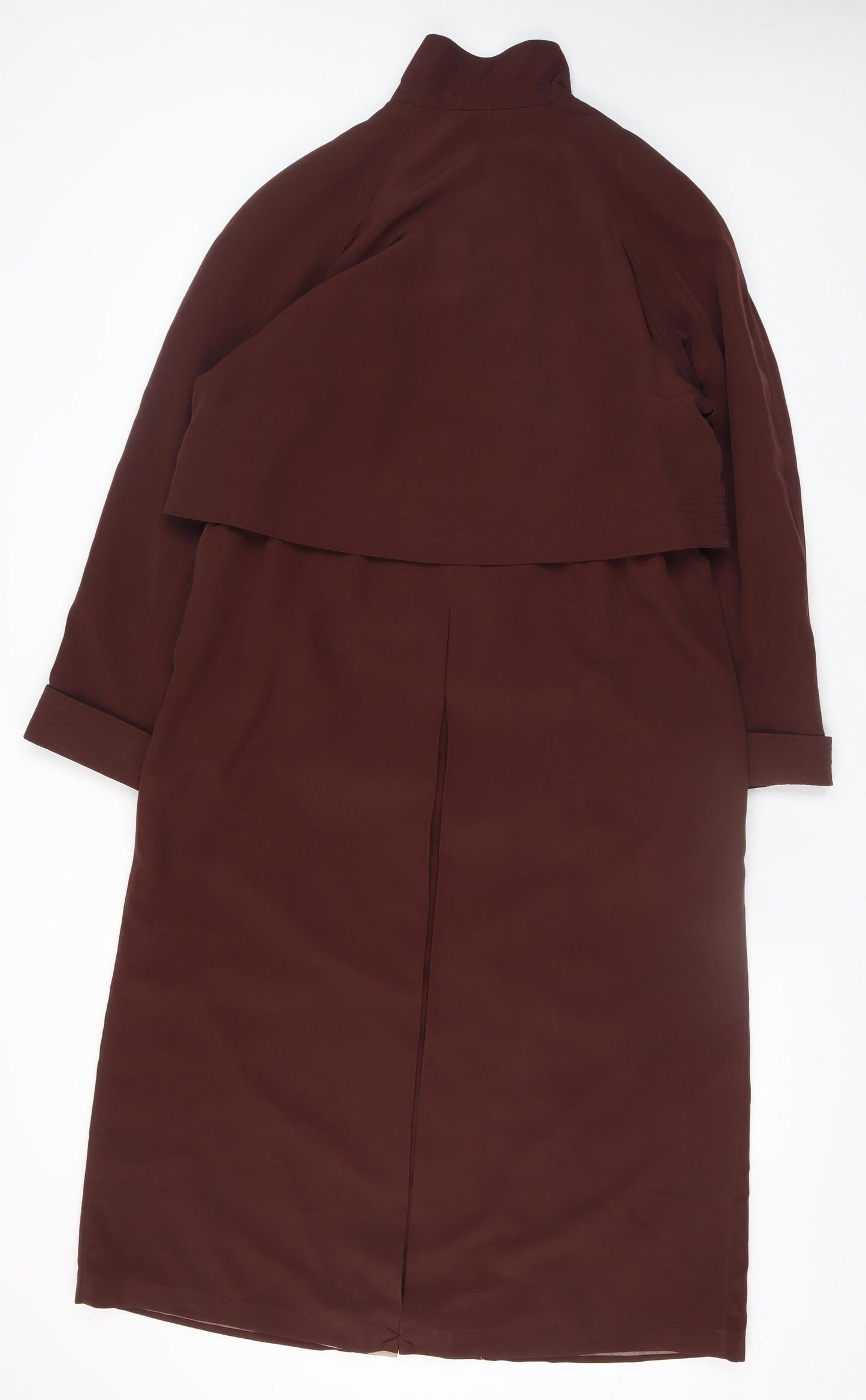 Nuage Debenhams Women’s Brown Long Trench Coat Size 10 Lined Classic