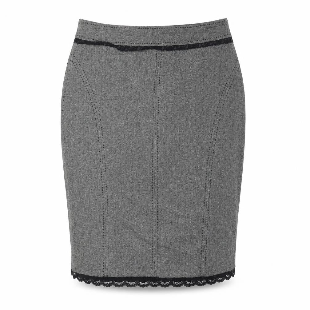 Marks & Spencer Women Grey Wool Blend Pencil Skirt UK 14
