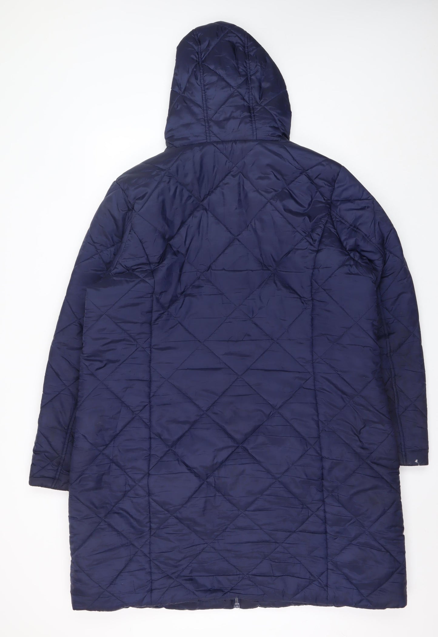 Friends Like These Women’s Blue Quilted Long Hooded Coat Size 22