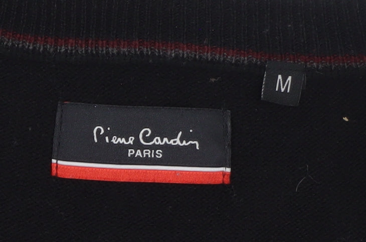 Pierre Cardin Men's Black V-Neck Acrylic Jumper M