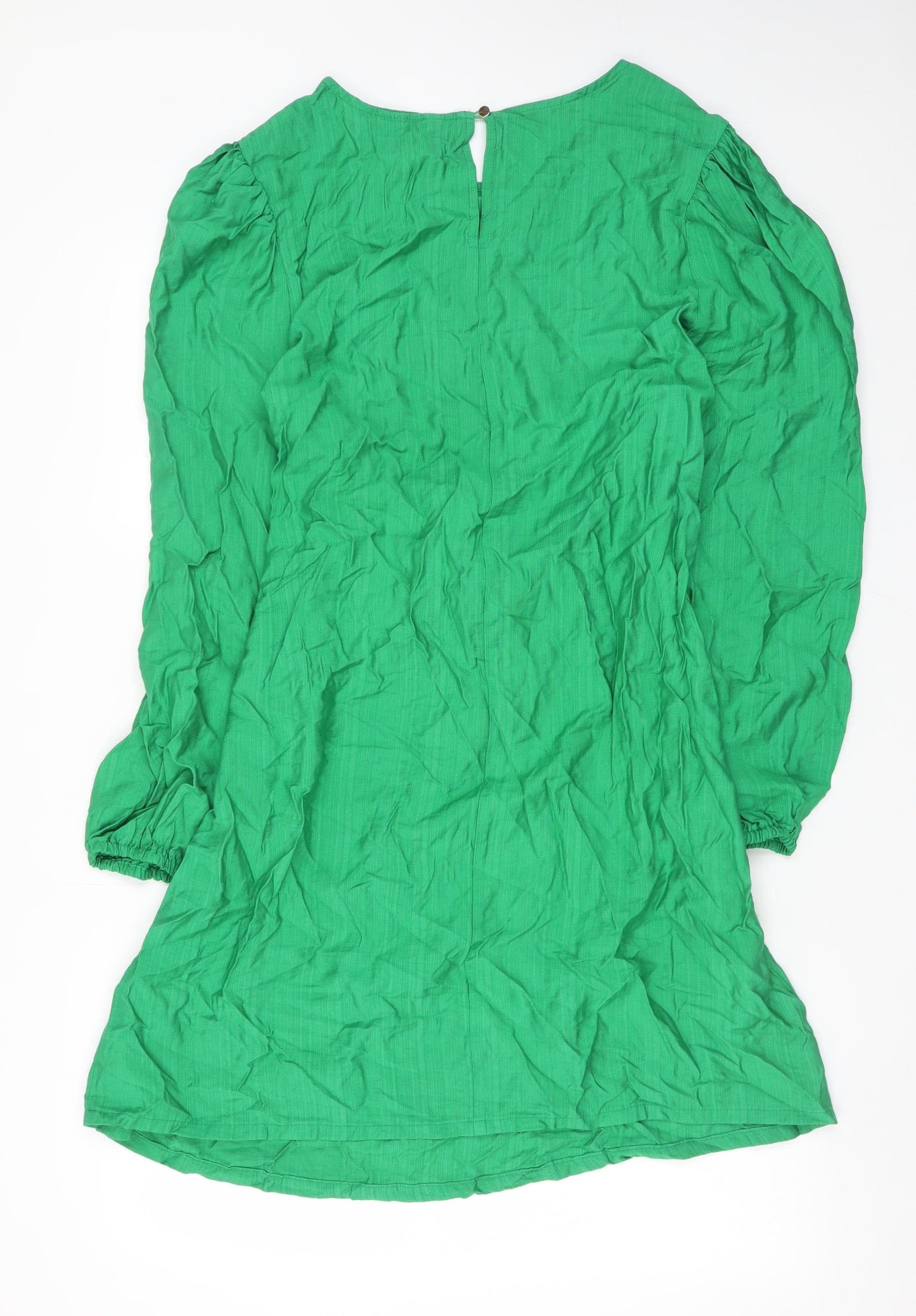 F&F Women’s Green Fit & Flare Belted Long Sleeve Dress Size 18