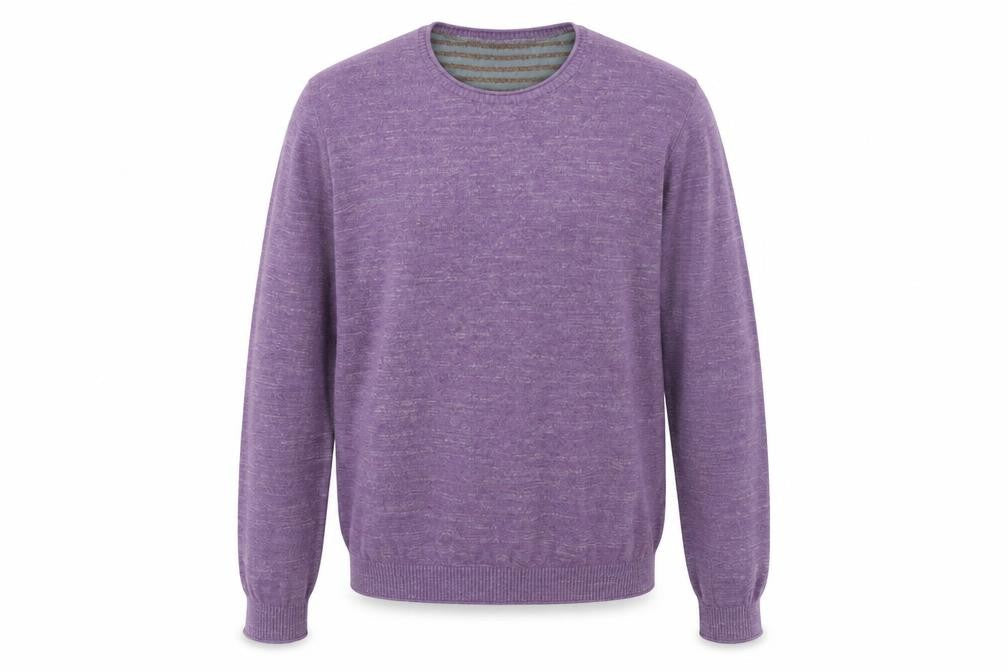 John Lewis Men's Purple Cotton Crew Neck Jumper Size S