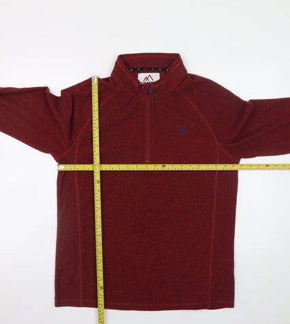 Next Men's Red 1/2 Zip Fleece Sweatshirt M Regular Fit