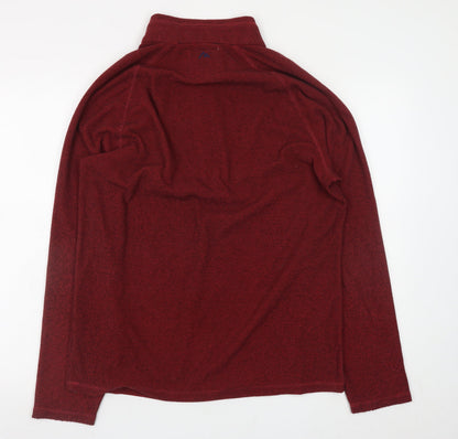 Next Men's Red 1/2 Zip Fleece Sweatshirt M Regular Fit