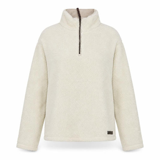 Regatta Women Ivory 1/4 Zip Fleece Sweatshirt UK 12 Outdoor Wear
