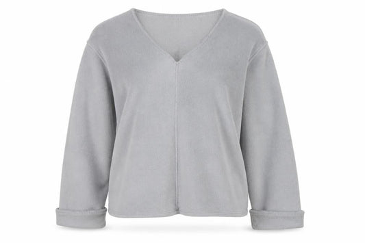 Marks and Spencer Women Grey V-Neck Pullover Sweatshirt Size M
